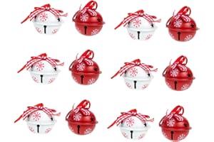 COHEALI 12pcs Christmas Bell Ornament Delicate Xmas Tree Hanging Props for Holiday Decor Sturdy and Lightweight Beautiful Crafts for Creating Festive Atmosphere