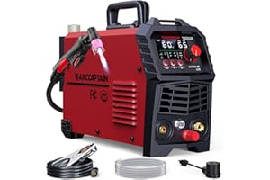 ARCCAPTAIN 60A Plasma Cutter, Non-Touch Pilot Arc Plasma Cutting Machine, 110V/220V, Upgraded Large LED Display, Plate Cuttin