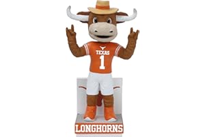 NATIONAL BOBBLEHEAD HALL OF FAME AND MUSEUM Bevo Texas Longhorns Orange Football Jersey Bobblehead College