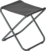 Harbour Housewares Folding Stool Grey Canvas Seat Portable Lightweight