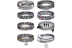 ELABEST 24-47inch African Waist Beads for Women 8Pcs Elastic Belly Beads Colorful Beaded Waist Jewelry Accessories Body Chain