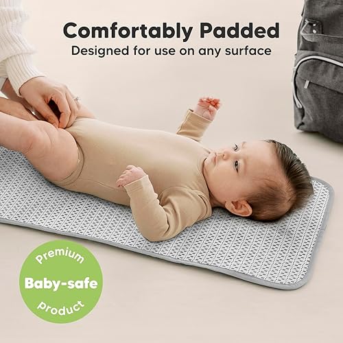 KeaBabies Portable Diaper Changing Pad, Easy Wipe Clean Foldable