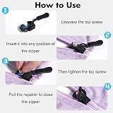 RichLuck 8PCS Zipper Repair Kit - 3 Sizes Zipper Slider Replacement view 3