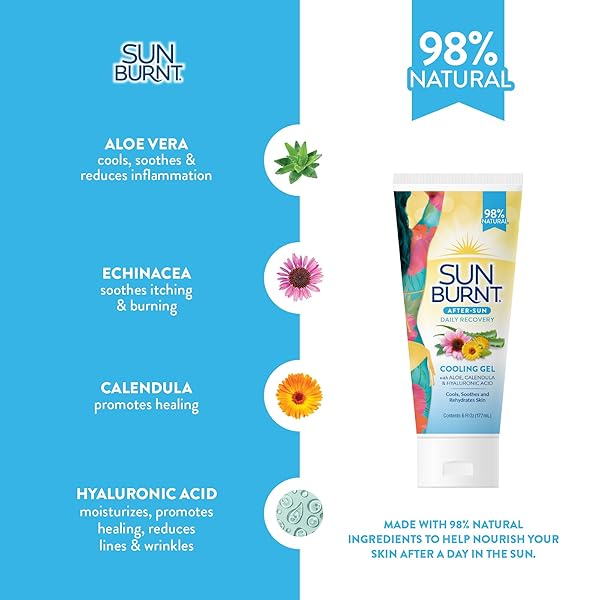 EMCW9 ULTRA HYDRATING ALOE VERA GEL BY SUNBURNT 6 OUNCE,CLEAR,SUNB21006