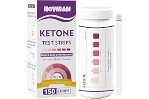 150-Count Ketone Test Strips for Urine Testing – Monitor Ketosis for Ketogenic & Low-Carb Diets