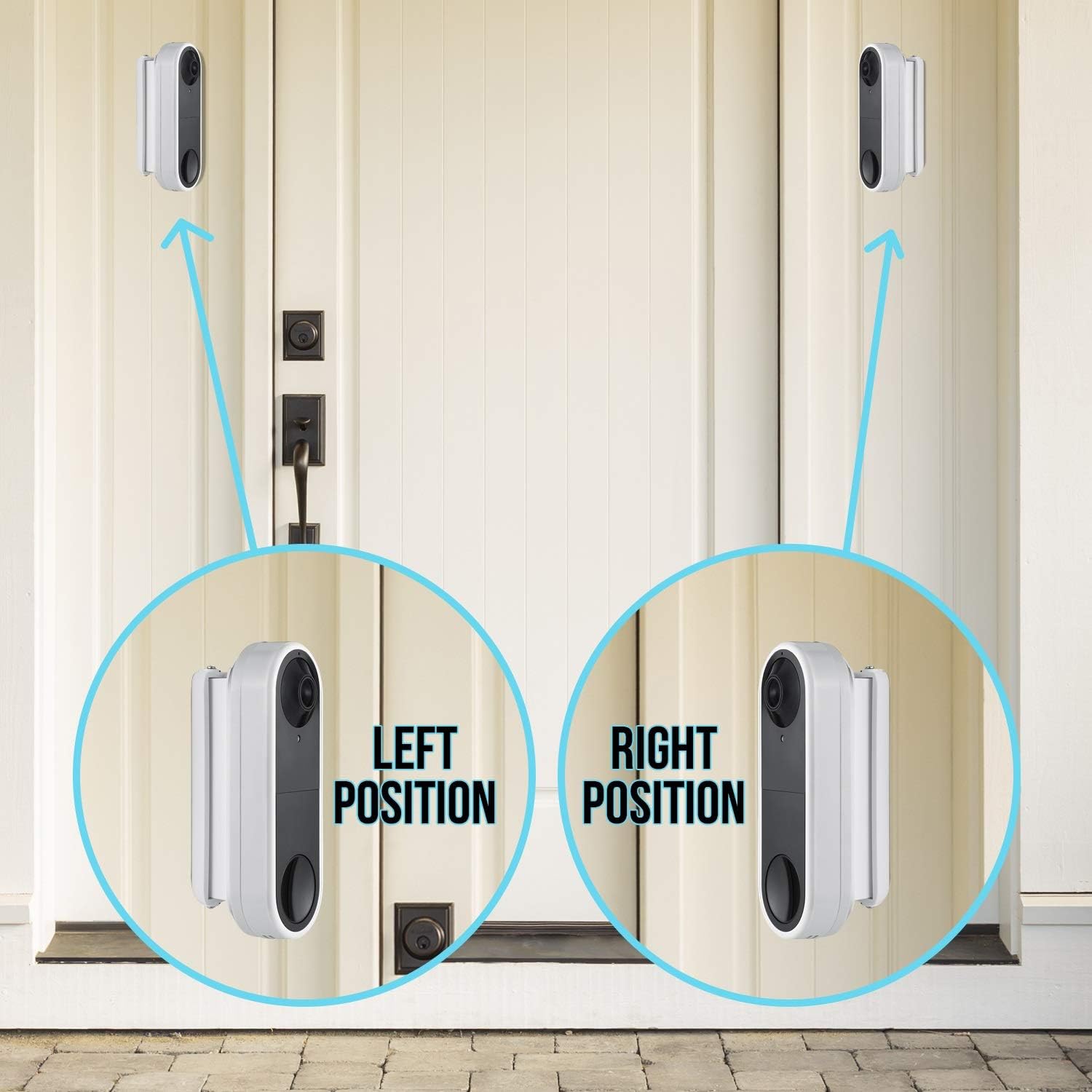 Wall Plate Horizontal Angle Mount for Arlo Video Doorbell Wedge 3055