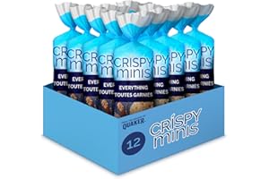 QUAKER CRISPY MINIS Gluten-Free Everything Flavour Large Rice Cakes,168g (Pack of 12)
