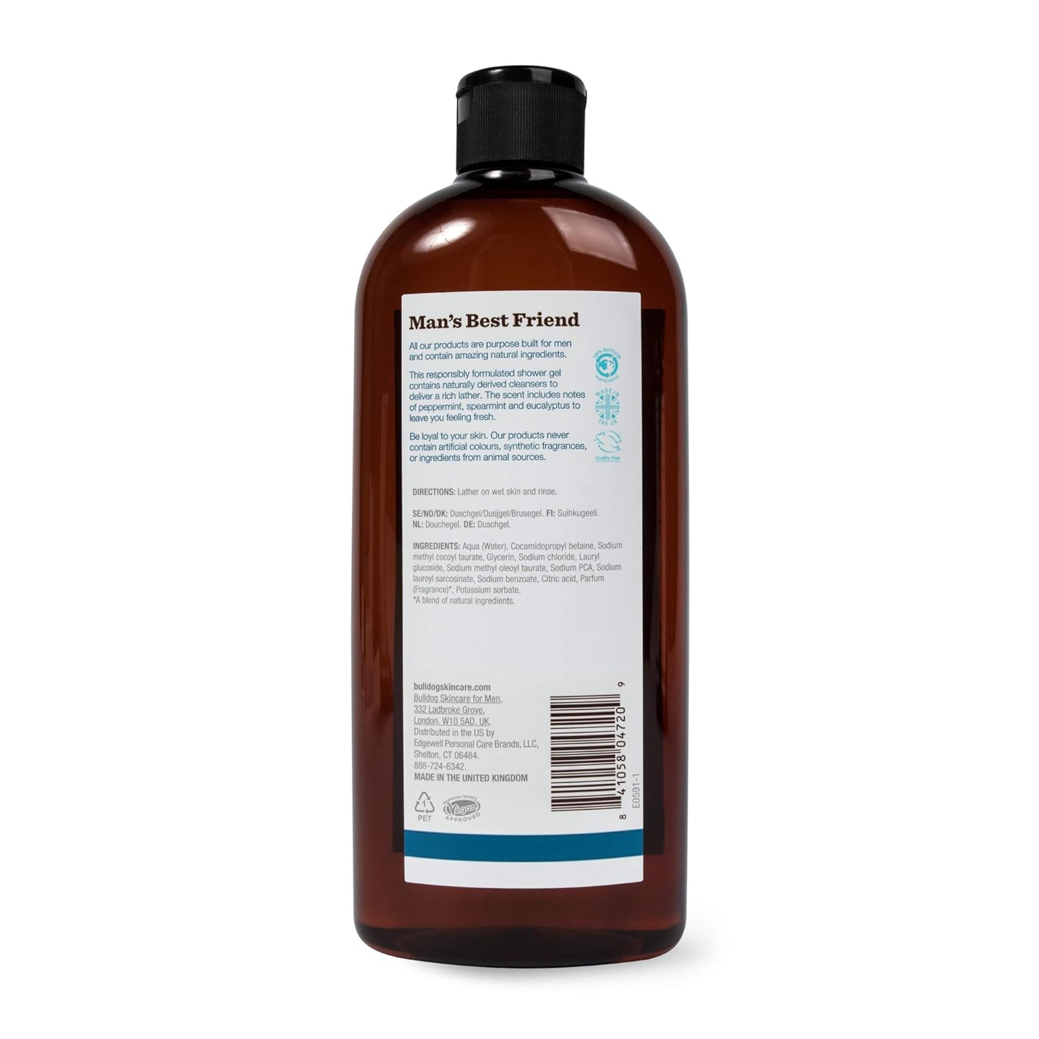 Bulldog Mens Skincare and Grooming Original Body Wash, 16.9 Ounce : Beauty