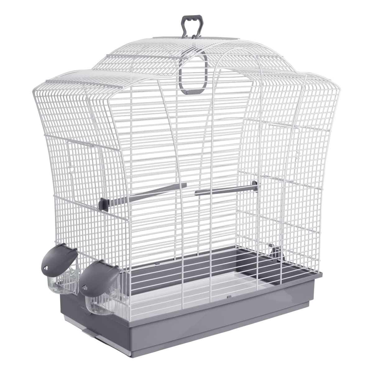 Voltrega Carla Bird Cage with Stand, White with Blue Base 57 x 27 x 57.5cm