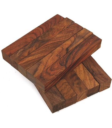 Cocobolo Wood Pen Blanks - 3/4 X 3/4 X 5 Inch, 15-Pack Variety With Premium & Multi-Toned