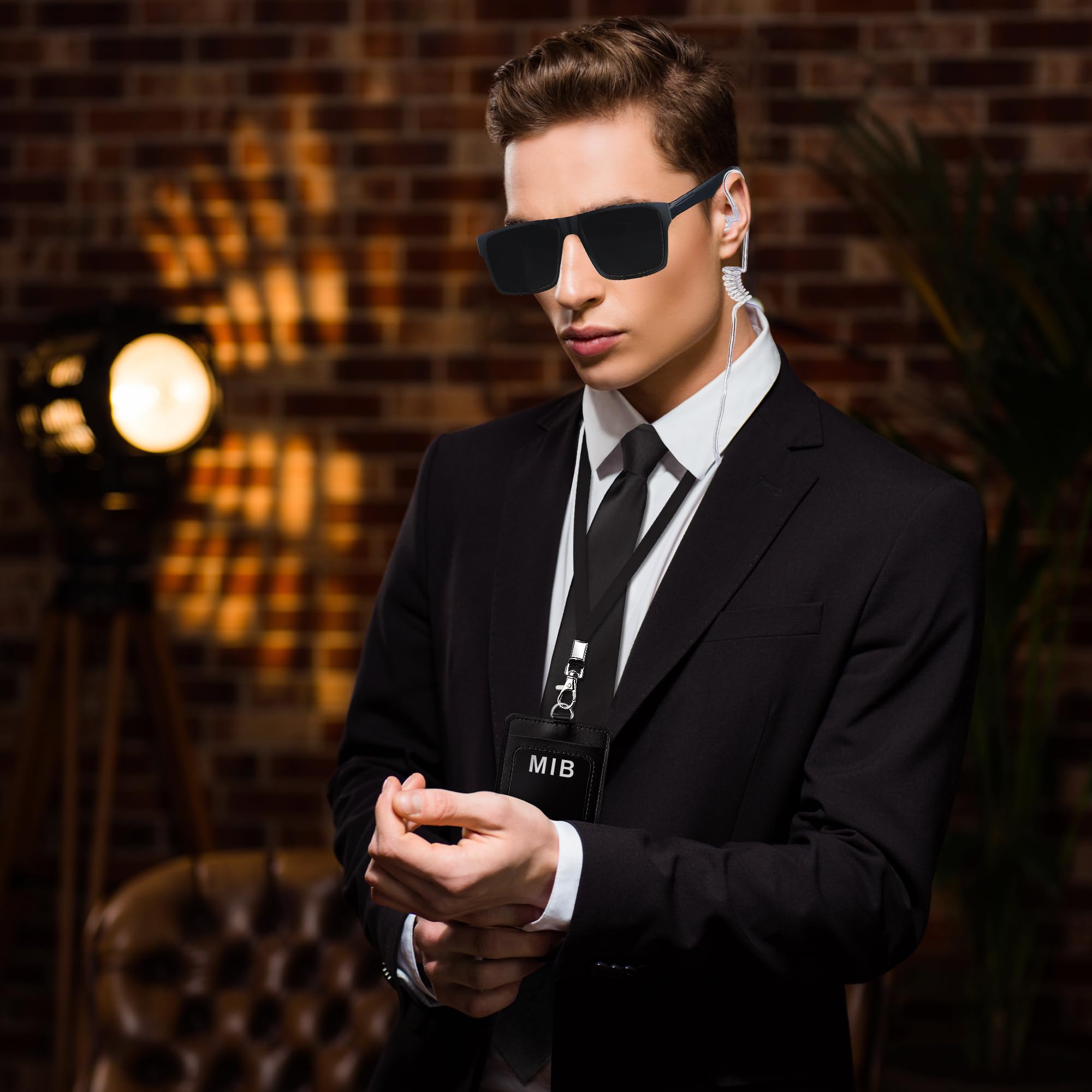 6PCS MIB Agent Costume Accessories, Secret Service Costume Set Spy Costume Accessories for Men Women Kids for Cosplay