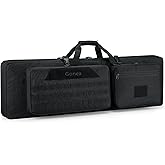 Gonex Double Rifle Case Soft Bag 36"/42'', Tactical Long Gun Backpack with Lockable YKK Zippers, Multi-Pocket Storage, 3-Way Carry, Durable Outdoor Gear Bag