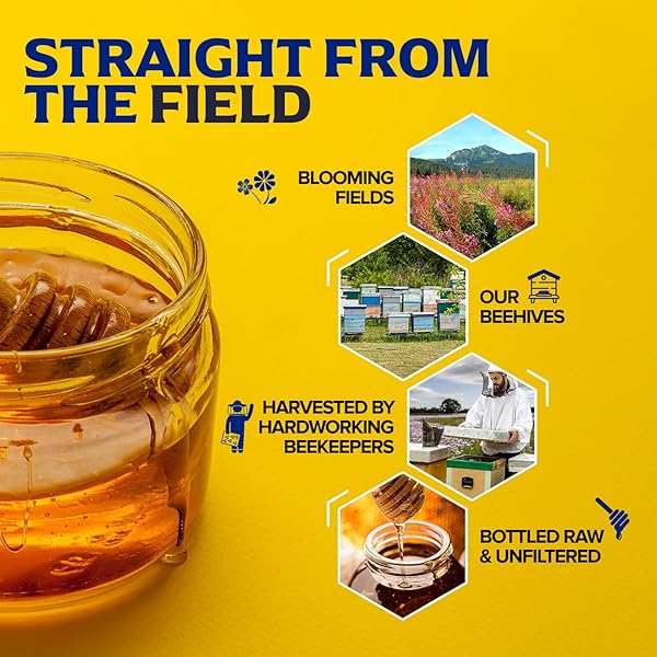 FISCHER’S 100% PURE, RAW & UNFILTERED HONEY, 40 OZ – ALL-NATURAL SWEETENER – RICH FLAVOR PROFILE, PACKED WITH NUTRIENTS