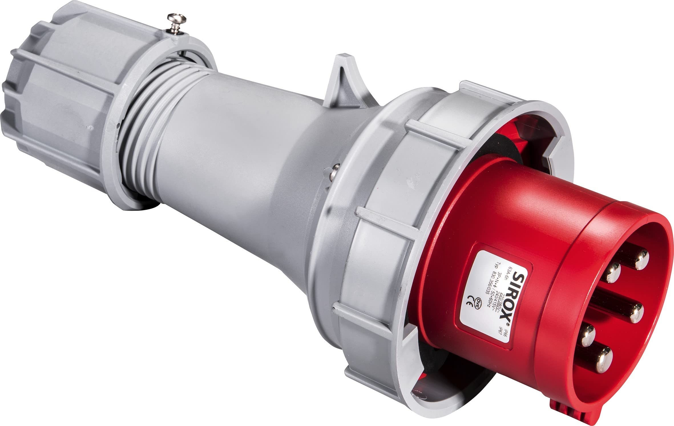 Sirox 830.356 CEE-St. 63A, 5p.6h, 400V, IP67 Nickel-Plated