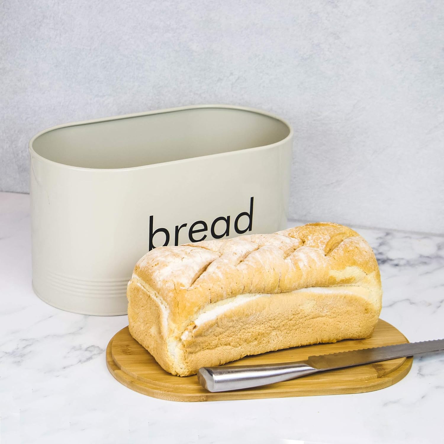 Maison & White Vintage Pastel Bread Bin, 21 cm (L) x 35 cm (W) x 10 cm (H) - Image 3