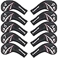 10pcs/Set Shark Golf Club Iron Head Covers Headcover with No. on Both Sides Suitable for Right and Left Handed Golfer Zipper Closure