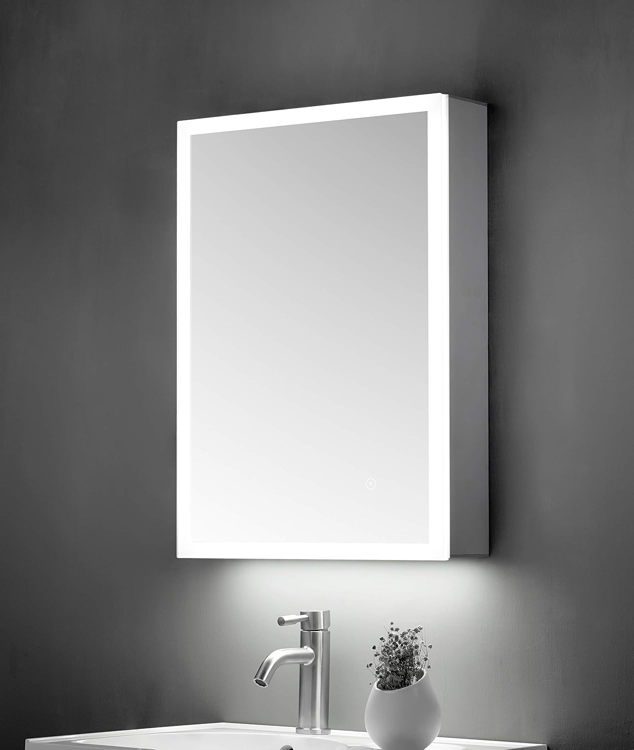 Keenware KBM102 LED Bathroom Mirror with Shaver Socket