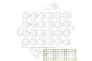 URDAR BRUNNR Non Grips Slip Slide Grips Sewing Rulers Adhesive Rings True for Quilting Rulers Quilt Templates 96 Pack 48Large & 48 Small