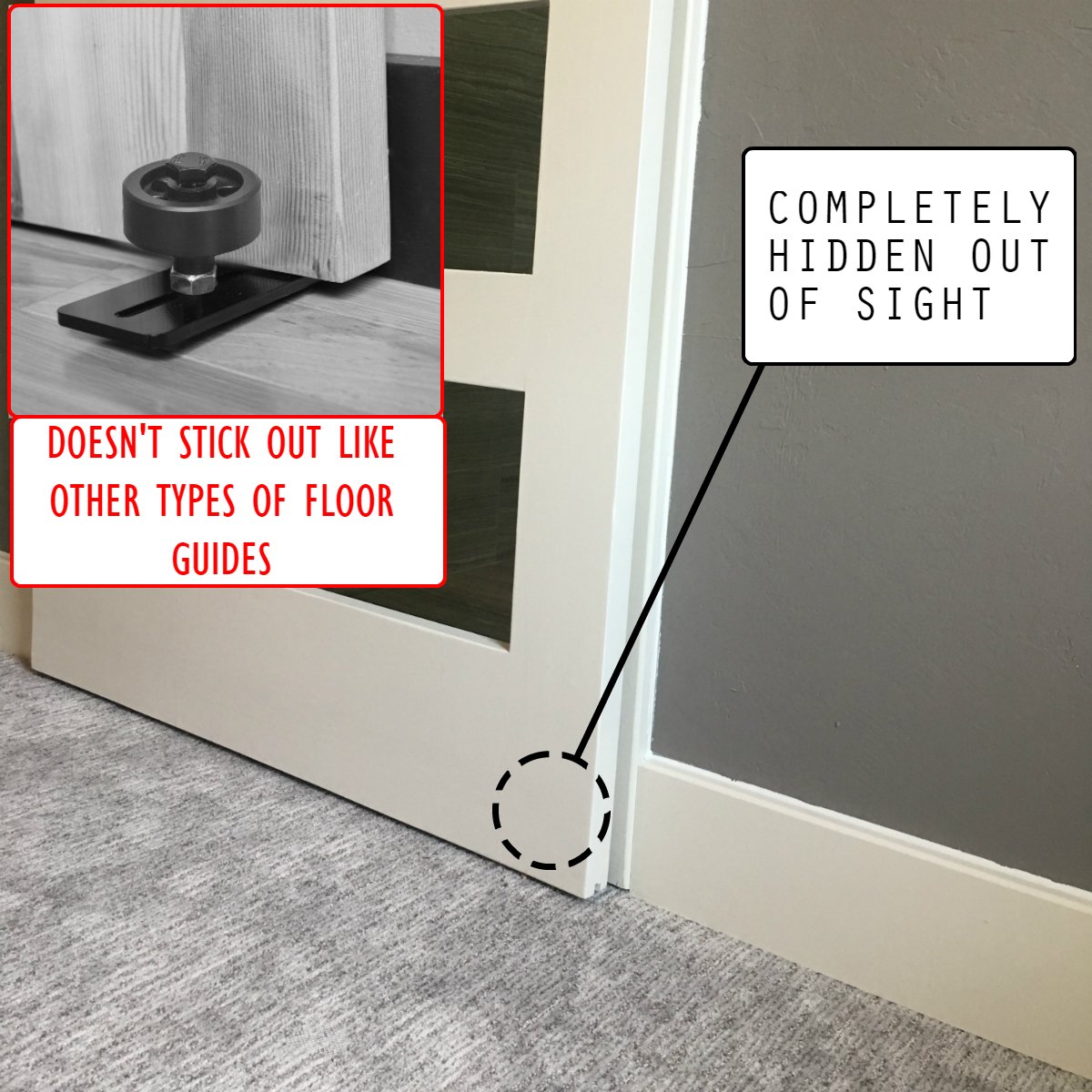 Heavy Duty Sliding Barn Door Floor Guide for Bottom Lower Wall Mount with eBay