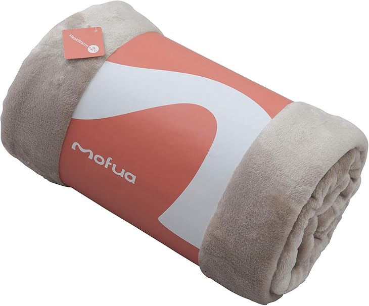 Amazon Co Jp Mofua モフア 毛布 プレミアムマイクロファイバー Heatwarm発熱 2 タイプ 1年間品質保証 シングル グレージュ n8 ホーム キッチン