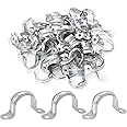 AConnet 100 Pack 3/4 inch U Clamp Metal Rigid Pipe Strap with 2 holes, Stainless Steel U Bracket Pipe Clamps Hanger Fit for 3/4 inch Pipes