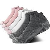 Calvin Klein Womens Quarter Socks - 6 Pack Athletic Performance Cushioned Ankle Socks for Women for Running and Workout