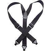 Holdup Airport Friendly/No Buzz Suspenders with the USA patented Composite plastic gripper clasp