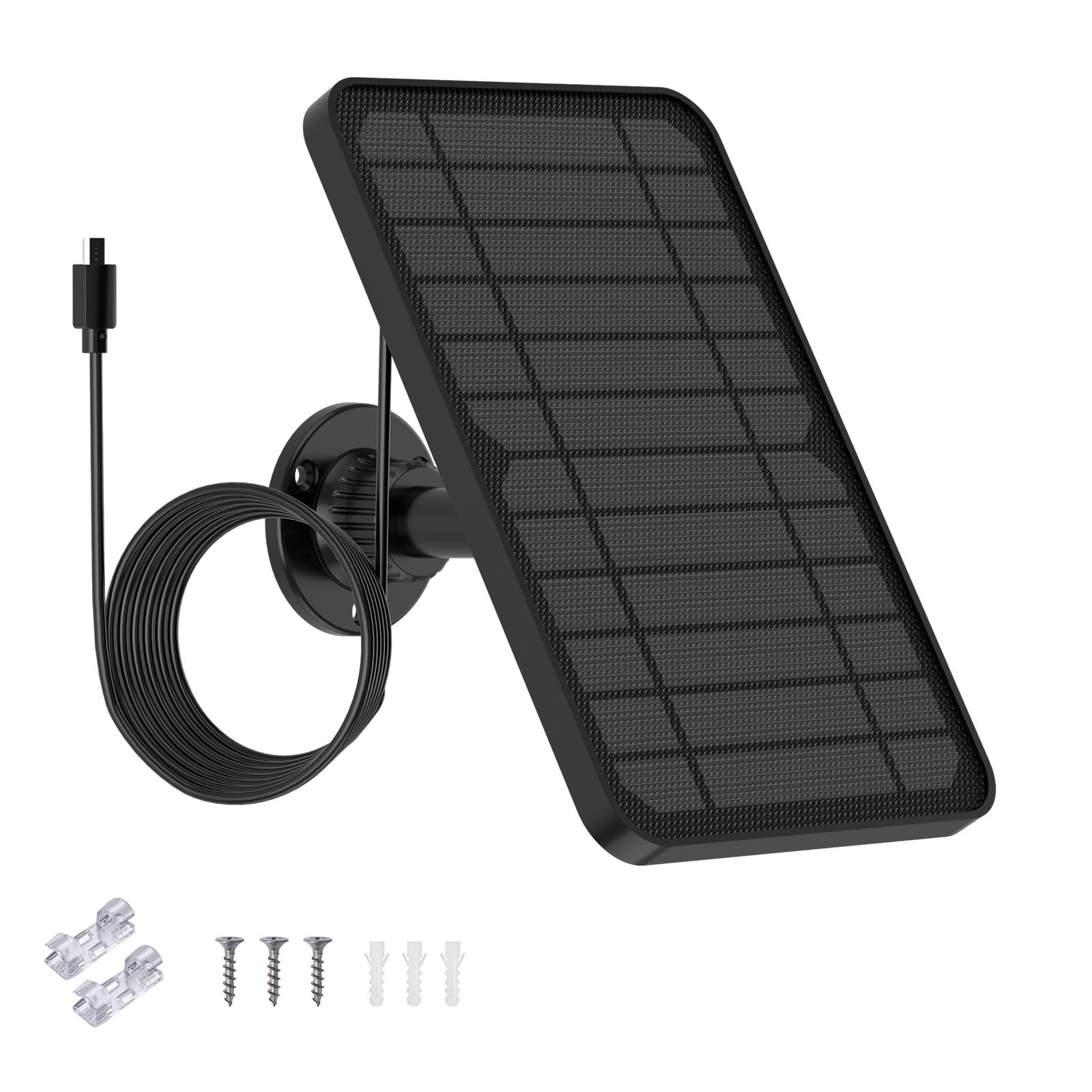 Gusfeliz Solar Panel for Blink Outdoor Camera, 5V 5W Blink Solar Panel Compatible with Blink Outdoor (3rd Gen),Blink XT/XT2 Camera, 360° Adjustable Mount and13.1ft Charging Cord