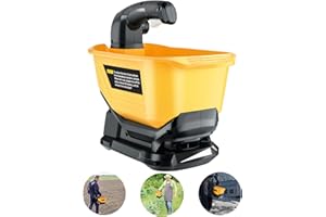 HIPOKE Seed Spreader for Dewalt 20V 60V Li-ion Battery, Handheld Spreader for Grass Seed, Fertilizer, Salt and Ice Melt, Available Year-Round, Holds up to 8,000 sq. ft. Garden Tool(Battery Not Included)