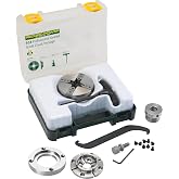 Record Power SC4 Geared Chuck Package, 4" High Tensile Steel Body, Insert Thread Version (additional insert required to suit your lathe thread), 2" Standard Jaw, 3 1/2" Faceplate and Deep Woodscrew