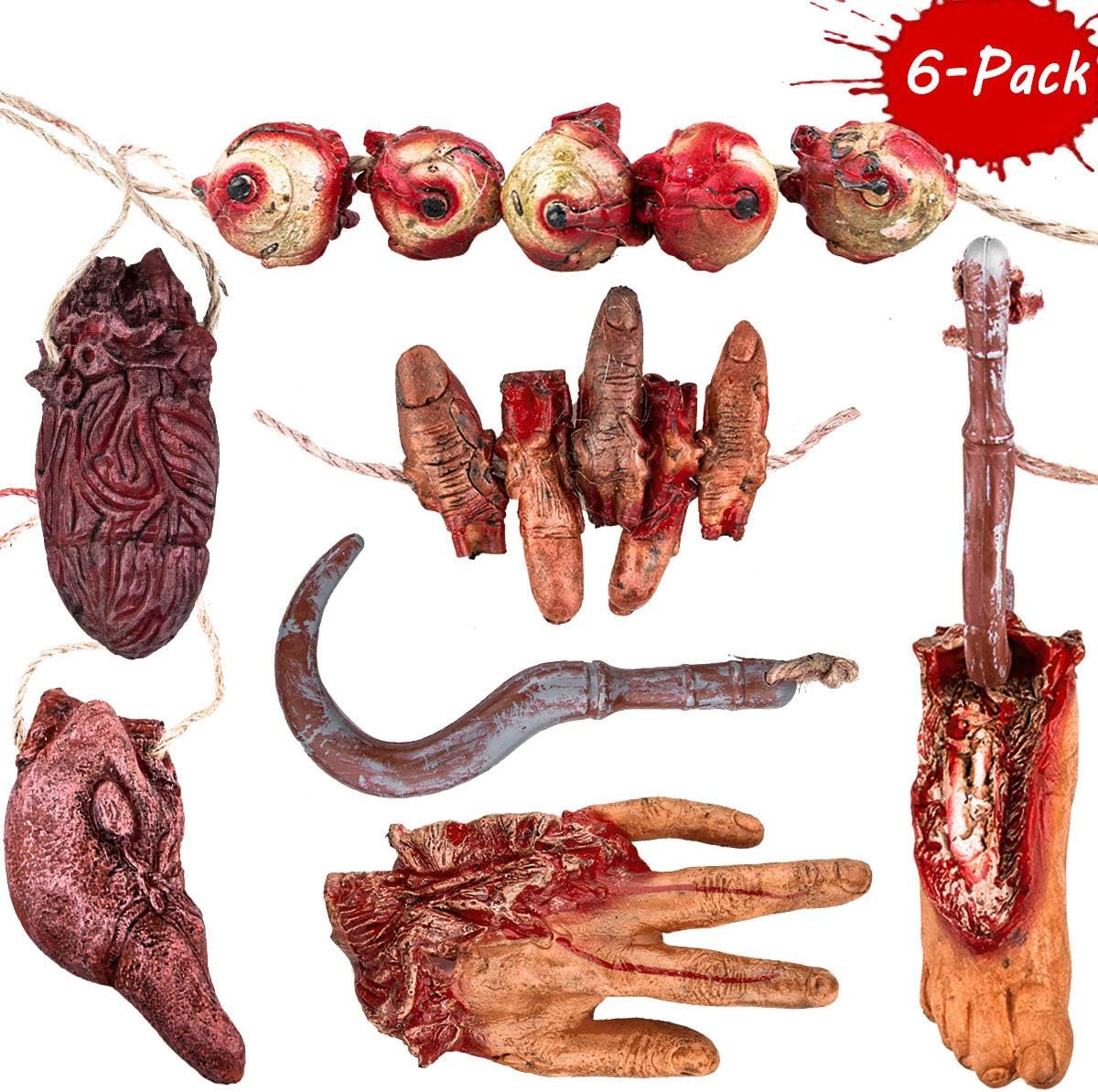 ToLanbbt Halloween Scary Bloody Broken Body Parts, Fake
