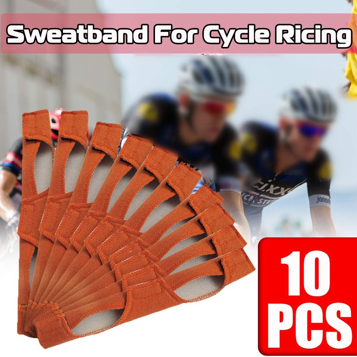 TOPWA 10PCS Sweatband welding Brown Sweatband Hard Hat Headbands for Welding Helmets,Cycle Ricing,Hard Hat 25x9.5cm - Image 4