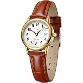 CIVO Watches Women for Small Wrists: 25mm Classic Analog Easy Read Dial | Vintage Leather Dress Casual Wear Ladies Watch for Petite Wrists - Gift for Women Birthday Mother's Day Anniversaries