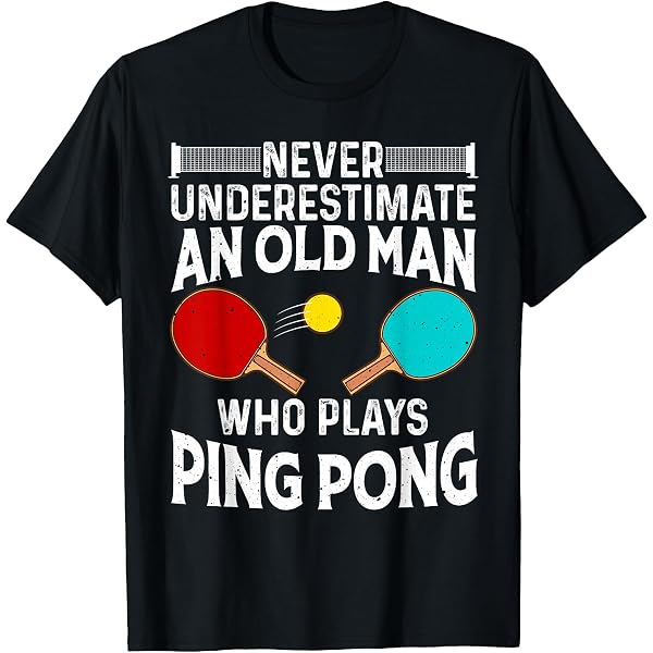 T-shirt Drôle I PING PING PONG - Fruit Of The Loom, Neuf Sans étiquettes