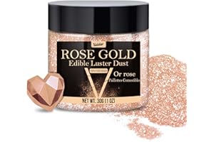 Edible Glitter - 30g / 1oz Luster Dust Edible Glimmer Powder for Sparkling Drinks, Foods, Wine, Cake - Food Grade Shimmer Dus