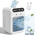 Portable Air Conditioners, 25W Rechargeable Mini Portable AC Unit 2 Cool Air Spray, Personal Cooling Fan with 2 Speeds, Small Room Air Conditioners for Bedroom, Office, Outdoor