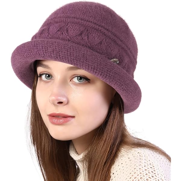 HunterBee Winter Wool Knit Beanie Skull Hat 1920S Cloche  display picture 1
