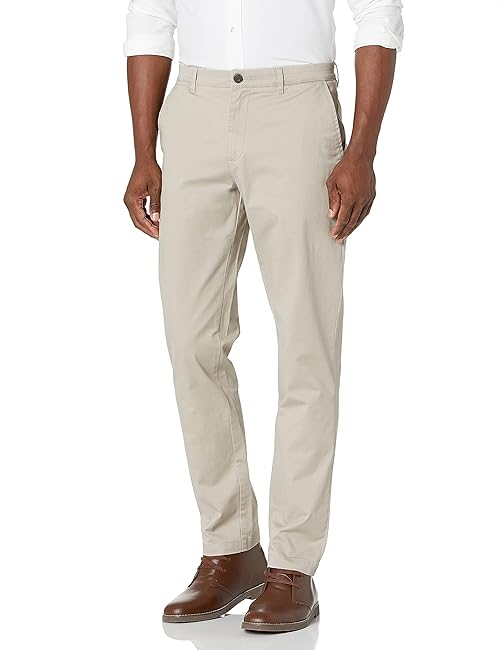 Goodthreads Men's Athletic-Fit Washed Chino Pants, -Khaki, 28W x 32L