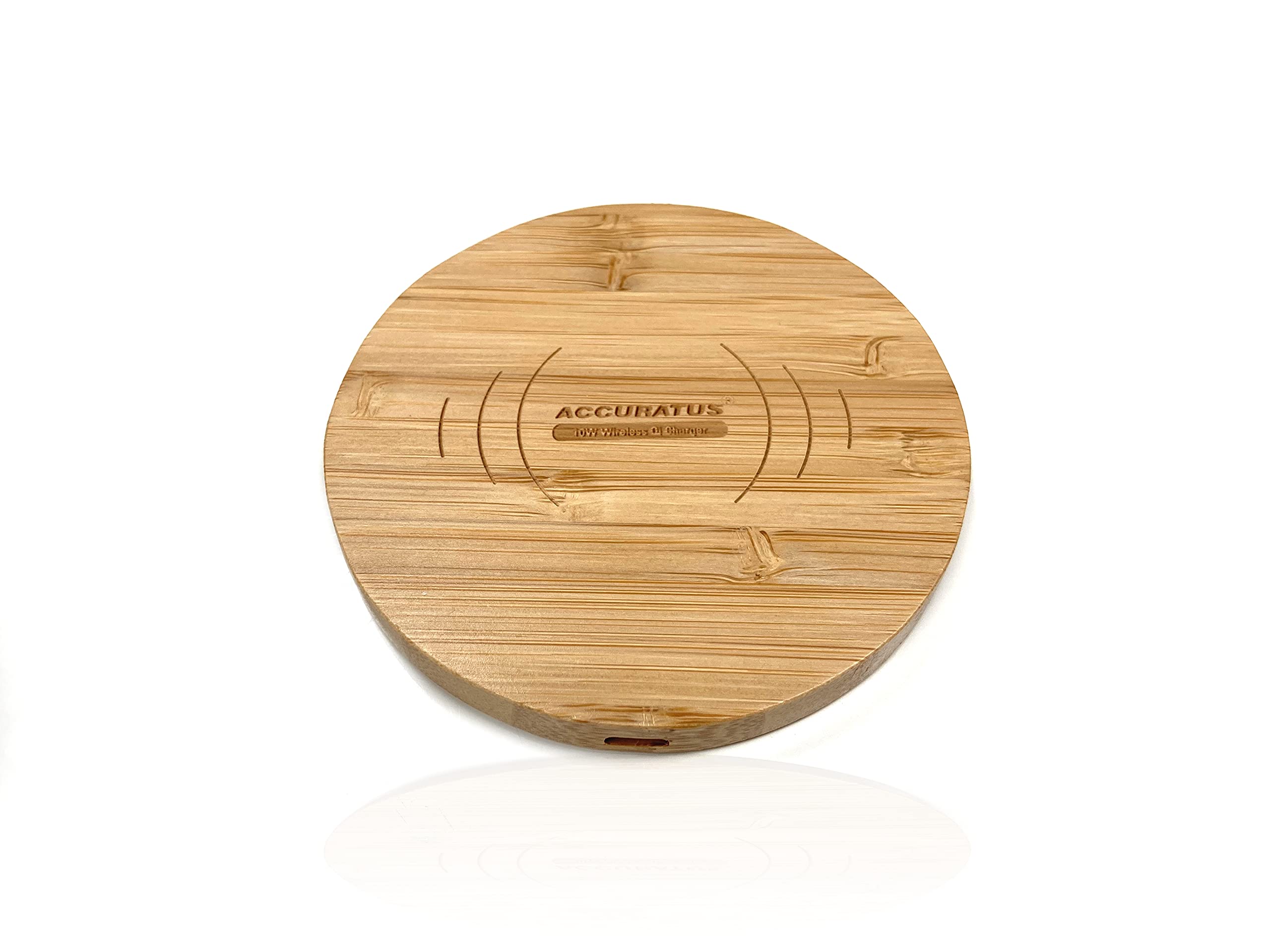 Accuratus Charge 100 - Bamboo 10W Wireless Qi Fast Induction Charger