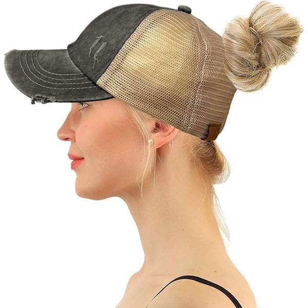 C.C Hatsandscarf Ponytail Baseball Cap - Glitter Navy, Adjustable With Ponytail Slot - View #11