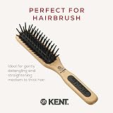 Kent Brushes PF20 Midi Detangling Fat Pin Narrow Brush Beech Wood Natural view 3