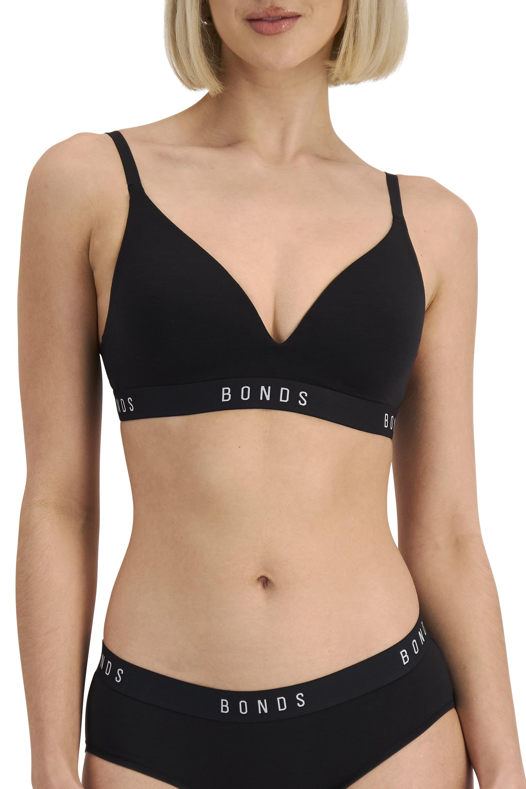 Photo 1 of Bonds Women's Wireless Bra, Originals T-Shirt Bra with Contour Cups, Comfortable Bra for Women Black 36D