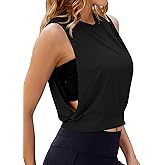 Remidoo Womens Sleeveless Workout Tops Open Side Crop Tank Top Gym Athletic Shirts