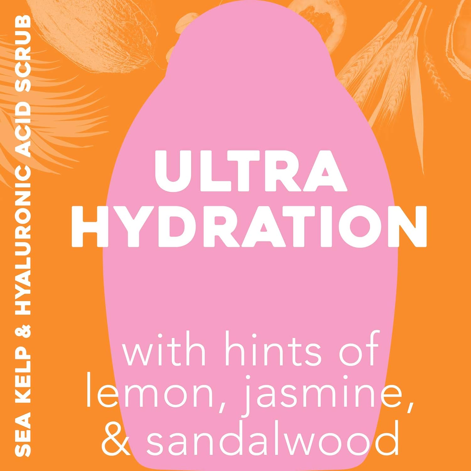 OGX Hydration + sea kelp & hyaluronic acid exfoliating body scrub, 19.5 Ounce : Beauty