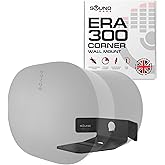 Sound Bass ERA300 Corner Wall Mount Bracket, Low Profile, Black, Single (1pc), Includes Mounting Hardware, Compatible with Sonos ERA 300 Speaker