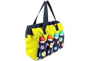 TCOINERY Bingo Dauber Bags with 8 Pockets Large Capacity Bingo Tote/Travel Carrying Case with Zipper/Makeup Bag/Casino Game Lovers Gift for Women