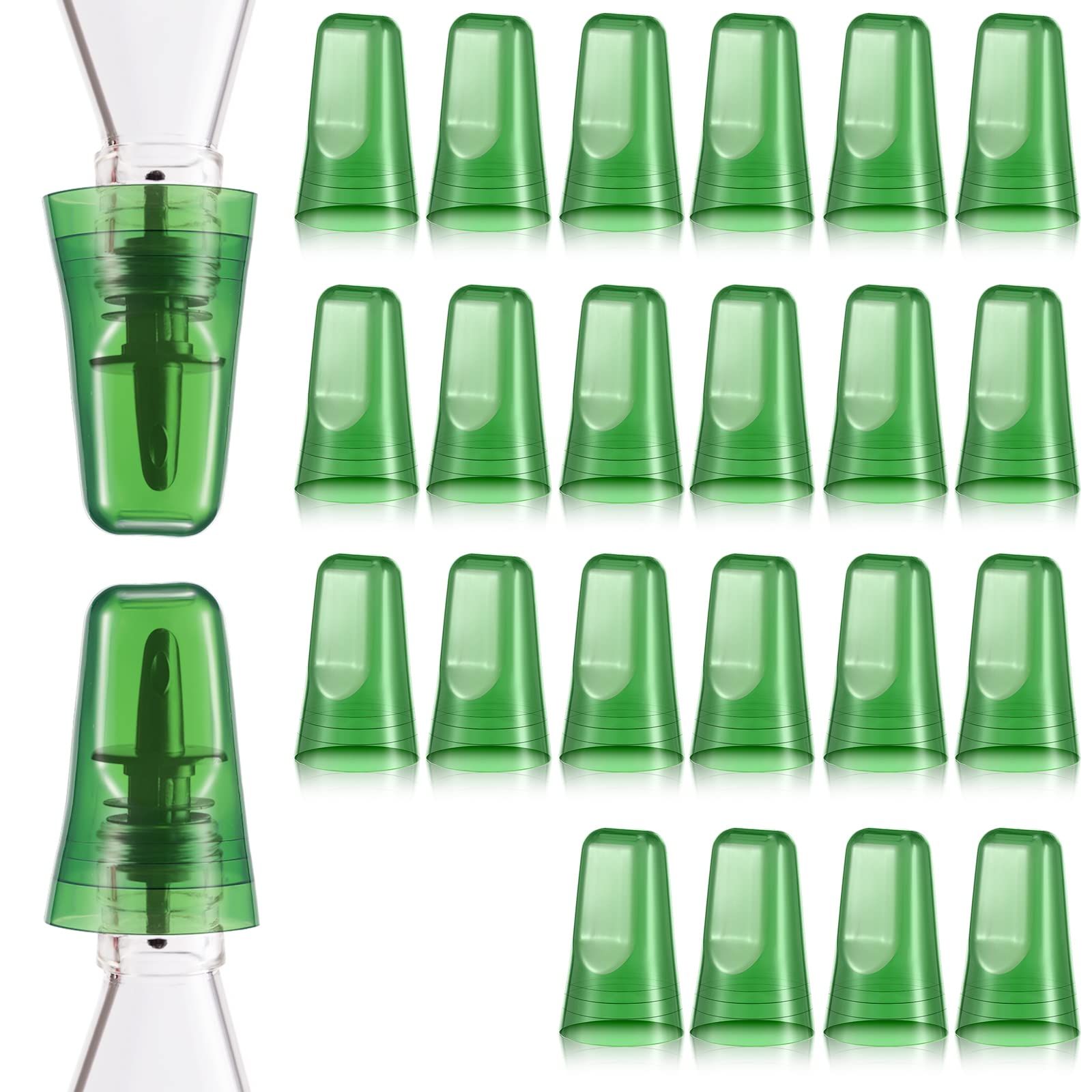 24 Pieces Translucent Liquor Pourer Covers