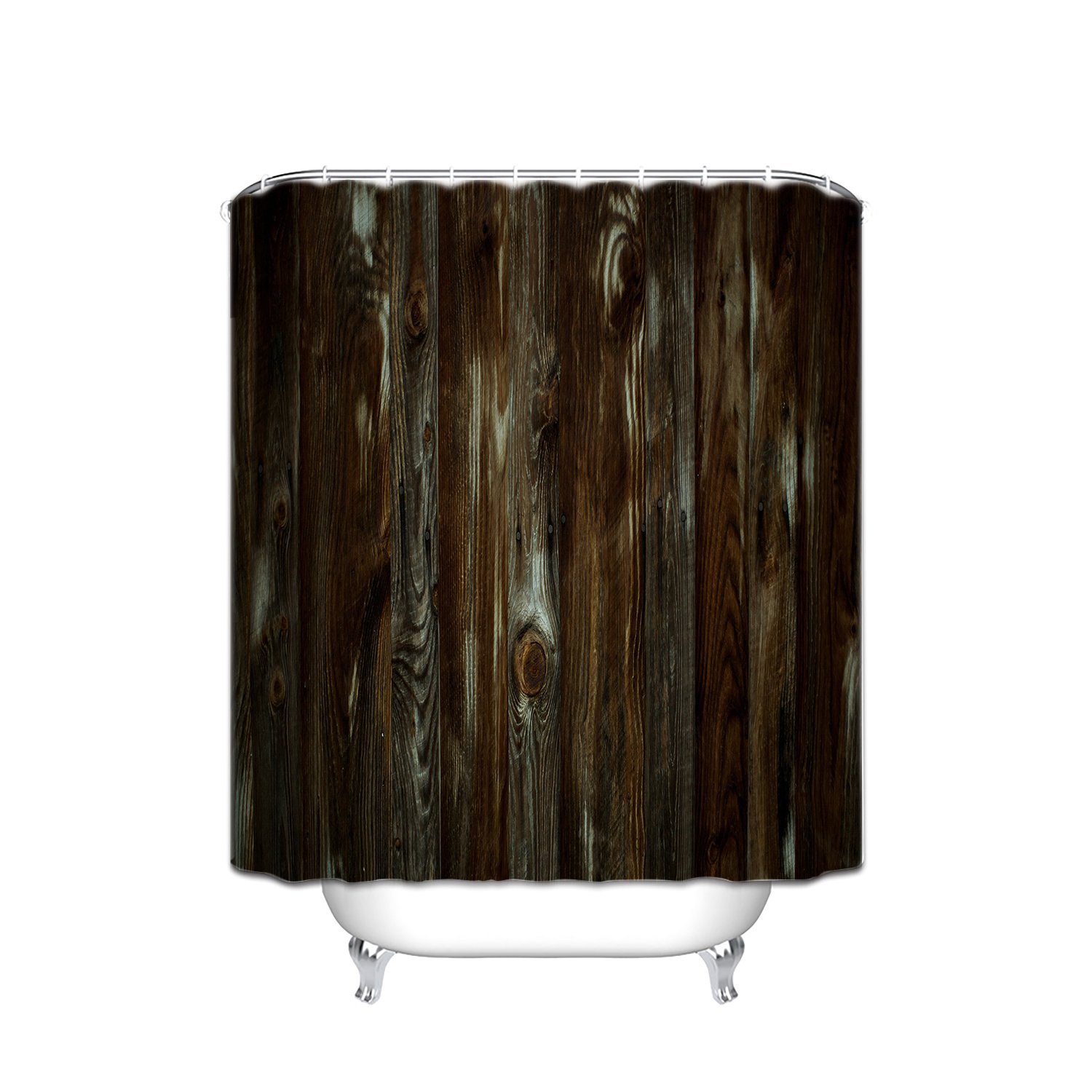 Amazon Com Fannee Vintage Old Barn Wood Polyester Shower Curtain