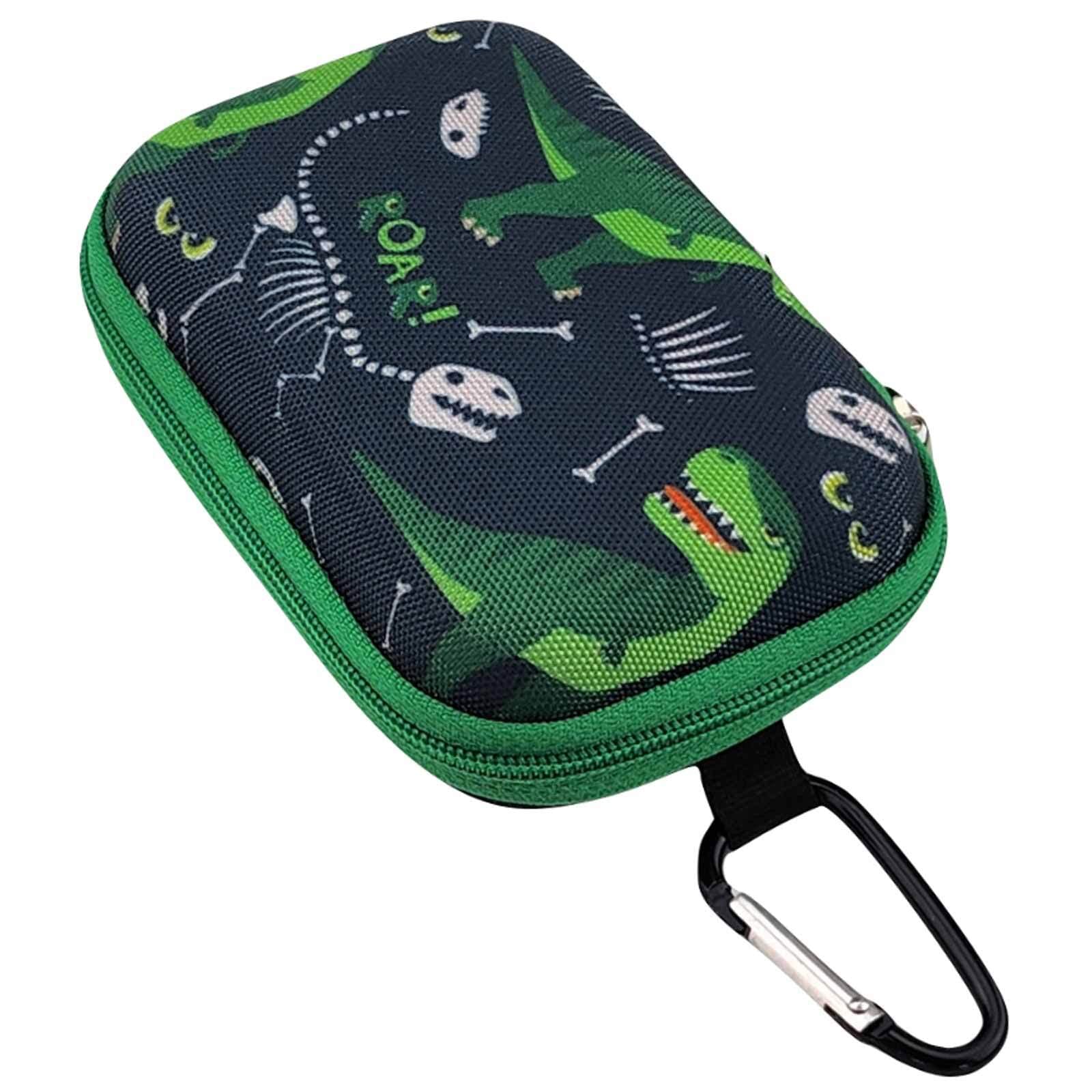 caseroxx Blood Glucose Meter Hard Case Suitable for Dexcom G7 / ONE+ in Dinosaur Design - Black, Diabetic Storage case