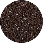 2.6mm 10000Pcs Loose Mini Fuse Beads Bulk Refill Kit Stress Relief Pixel Art 3D Craft Melting Beads for DIY Decor Crafts Creative Handmade Projects (Brown)